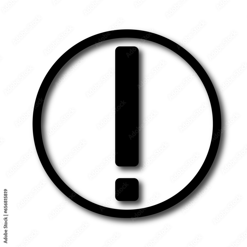 exclamation mark icon on metal button exclamation mark icon on metal button