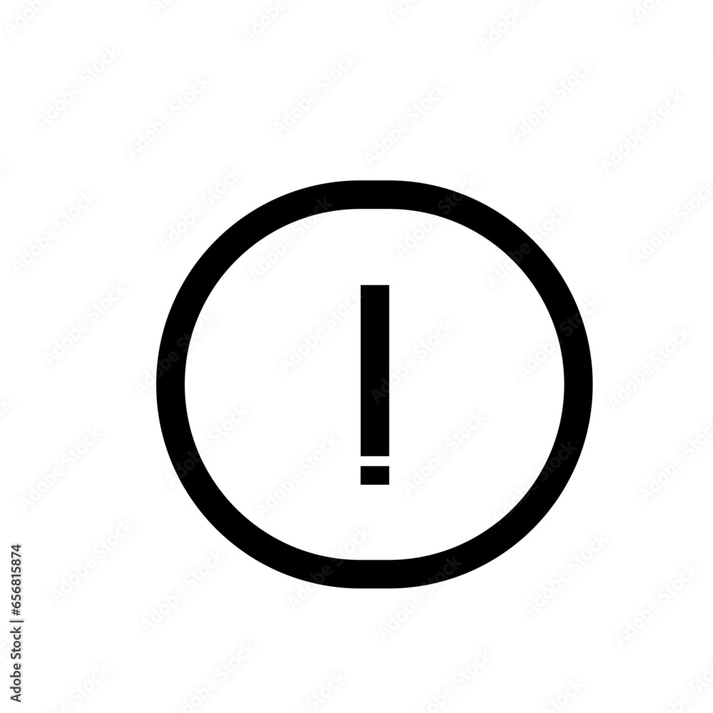 exclamation mark icon on metal button exclamation mark icon on metal button
