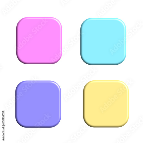 color 3d buttons for web,set of buttons.