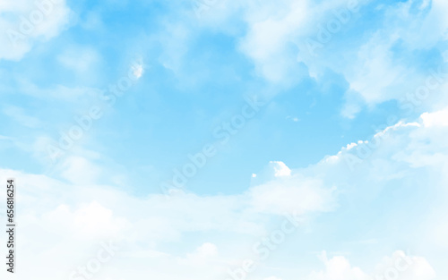 Sky cloudscape in sunny day Spring. Sky clouds landscape background. Vector sky image