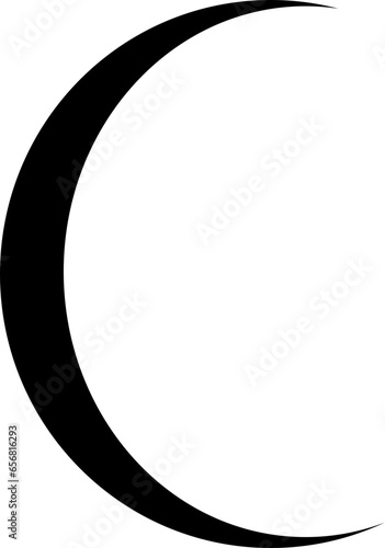 Moon fill Phase Sign Symbol in a Trendy Minimal Style. Vector Icons for Creating Logos, Patterns and Web design isolated on transparent background.