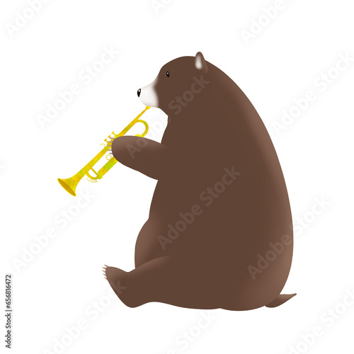 bear and trumpet 2