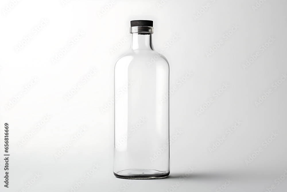 empty glass bottle without graphics for mockup empty glass bottle without graphics for mockup
