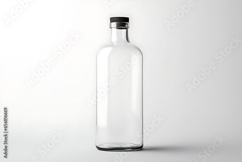 empty glass bottle without graphics for mockup