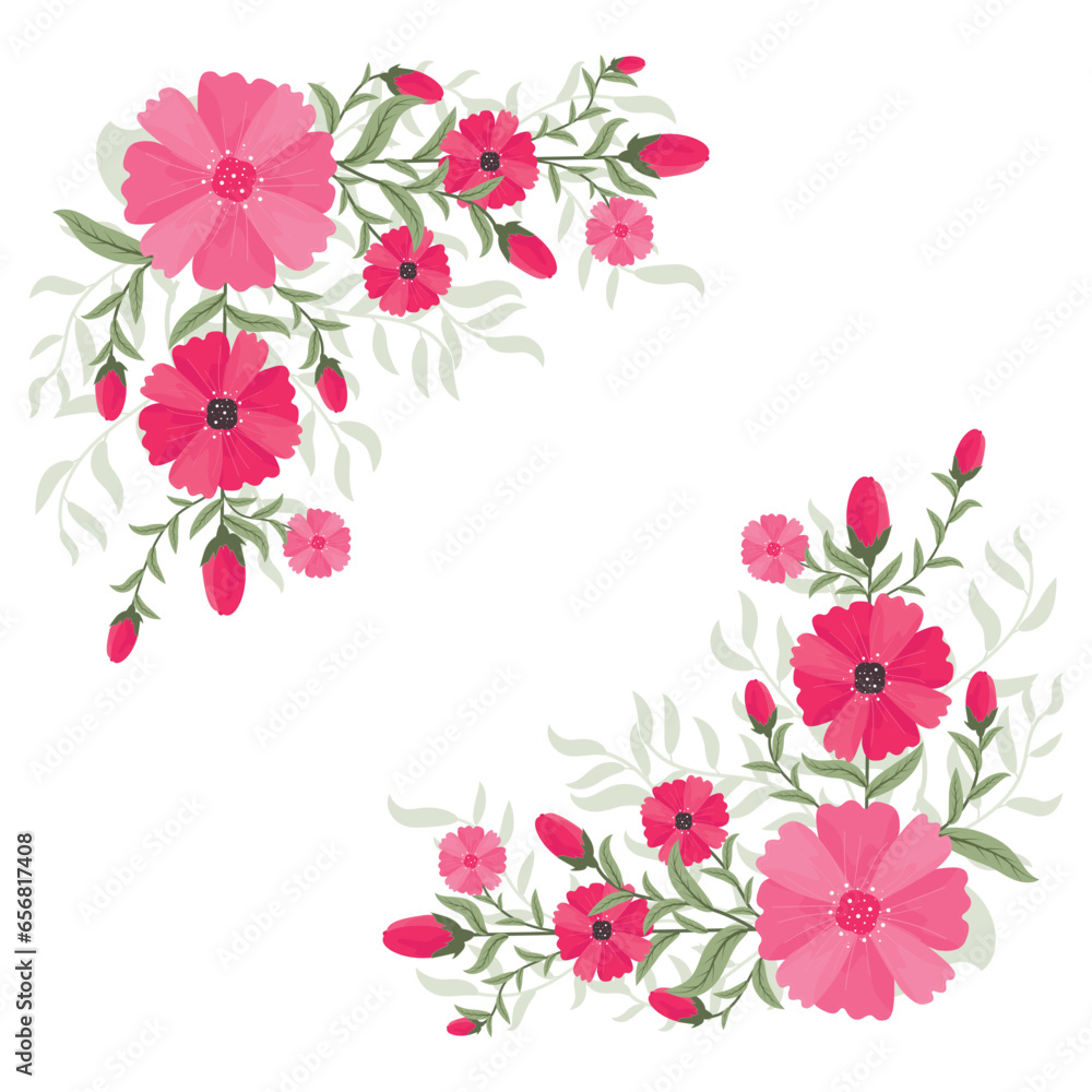 Creative watercolor floral vector design