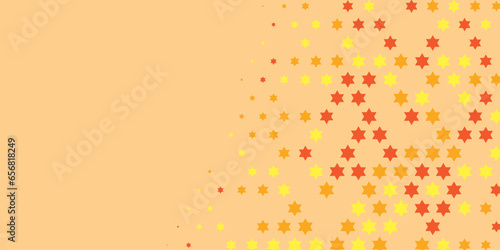 Stars wide banner Two Color Abstract Illustration background beautiful wallpaper of colorful multi sizes stars