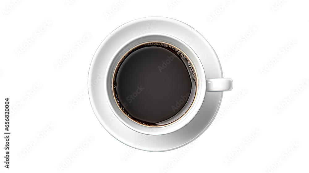 Black Coffee Cup Isolated