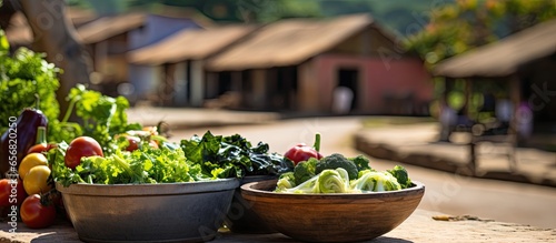 Salad with local produce in Portuguese village near Sintras market