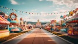 A vibrant carnival with colorful rides and games.cool wallpaper 
