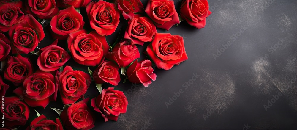 Valentine or wedding background with roses and hearts Valentine or wedding background with roses and hearts