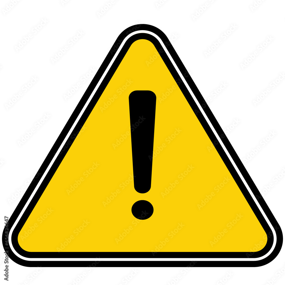 Black line Exclamation mark in triangle symbol icon isolated on white background. Hazard warning sign, careful, attention, danger warning sign. Vector Illustration Black line Exclamation mark in triangle symbol icon isolated on white background. Hazard warning sign, careful, attention, danger warning sign. Vector Illustration