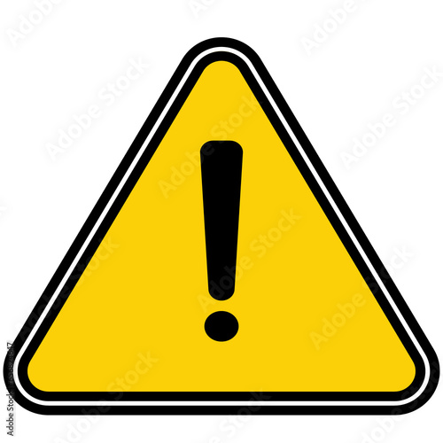 Black line Exclamation mark in triangle symbol icon isolated on white background. Hazard warning sign, careful, attention, danger warning sign. Vector Illustration