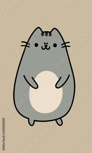 Pusheen cat vector illustration  cartoon vector