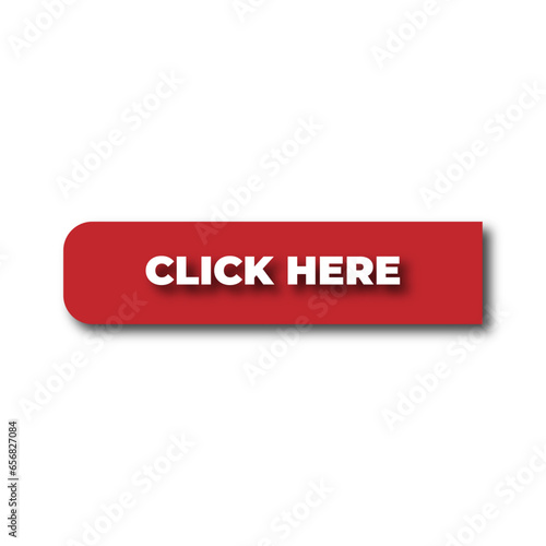 Click Here Button with pointer clicking. Web button set. Click button. Clicking the icon. Action button click here with click cursor. Vector illustration.