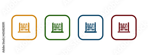 abacus icon vector illustration. calculation, math, abacus icon concept.