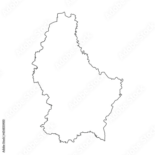 Luxembourg map icon vector