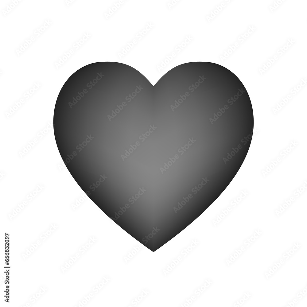 Vector black heart	
