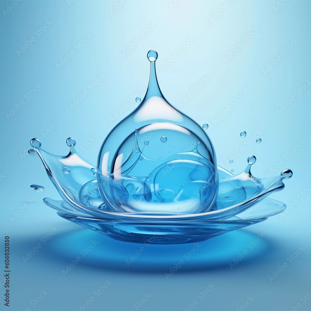 falling water bubbles have a small splash effect falling water bubbles have a small splash effect