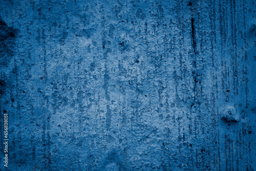Blue cement wall background or texture