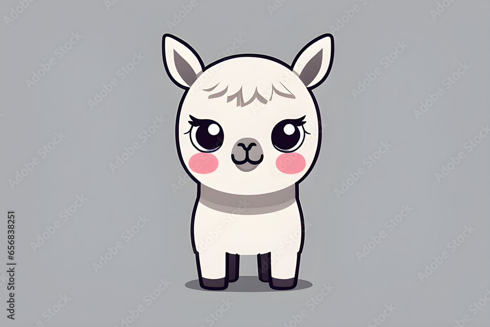 Cute and adorable 2D Alpaca emoji (Generative AI) Cute and adorable 2D Alpaca emoji (Generative AI)