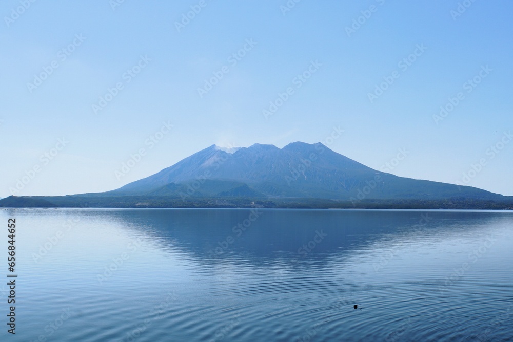 Sakurajima with Blue Skies, Japan