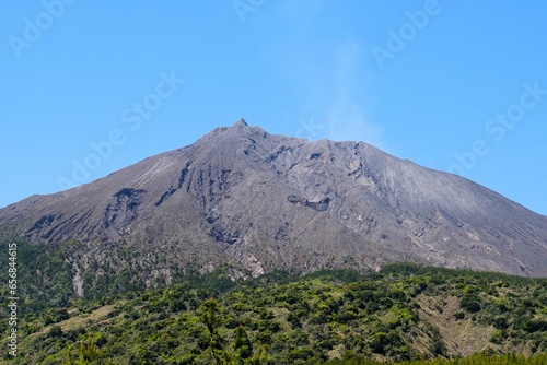 Sakurajima View from Arimura Lava Observatory, japan