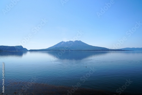  Sakurajima with Blue Skies, Japan © yoshi
