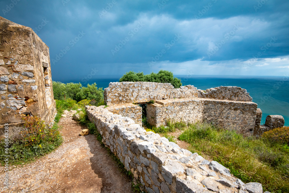 Ruins of Cefalu Castle - Sicily - Italy