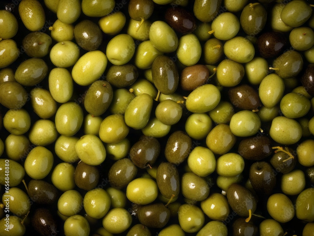 Olives in oil on a background. Flat lay. Olives in oil on a background. Flat lay.