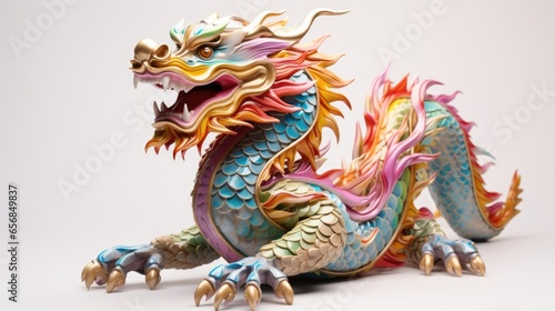chinese dragon statue. dragon on a white background. symbol of the year