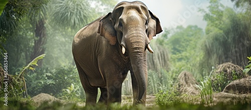 Photo of the Sumatran elephant a subspecies of the Asian elephant found exclusively in Sumatra photo