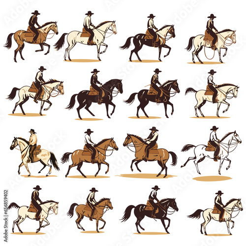 vintage rodeo vector simple 2
