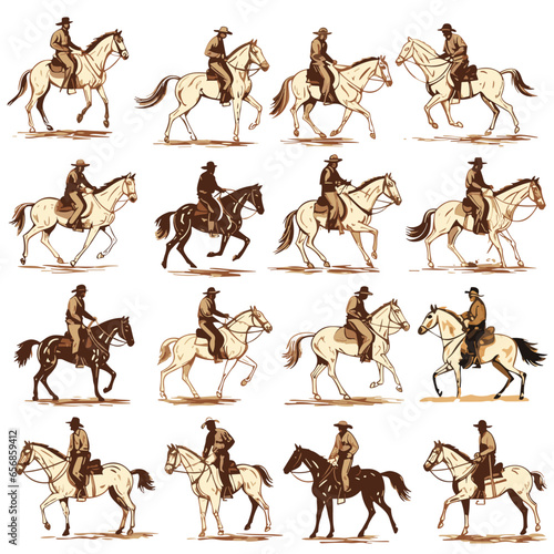 vintage rodeo vector simple 1