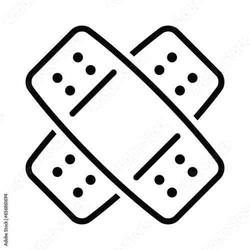 Medical plaster bandage vector icon