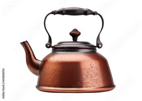 Old kettle isolated on transparent background