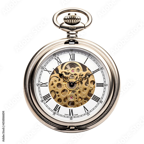 Pocket watch, transparent background, isolated image, generative AI
 photo