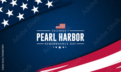 National Pearl Harbor Remembrance Day December 7 background Vector Illustration 