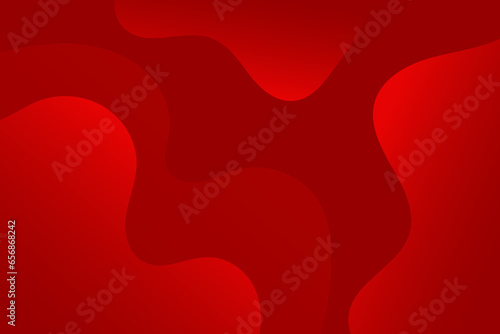 Abstract red gradient background with wave shape. Vector illustration