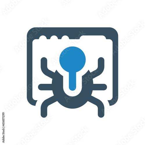 website virus icon vector illustration