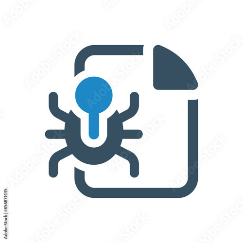 file virus icon vector illustration