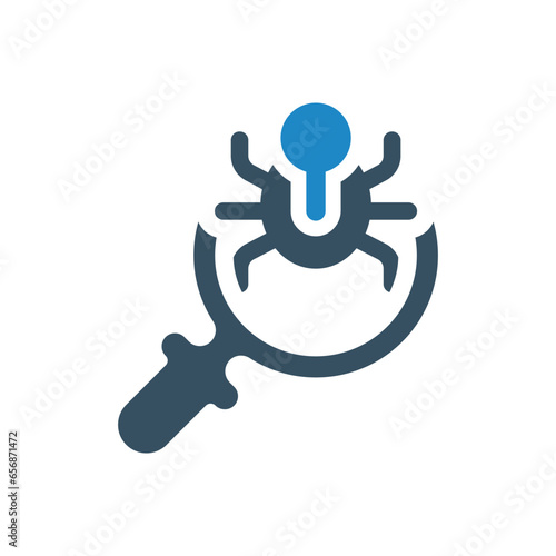 search virus icon vector illustration