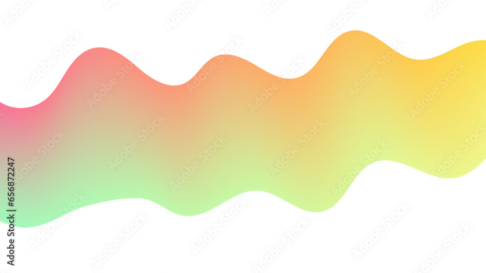 Dynamic gradient colorful flowing wave design element. Abstract wavy lines gradient vector line blend element.	