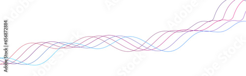 Dynamic gradient colorful flowing wave design element. Abstract wavy lines gradient vector line blend element.	