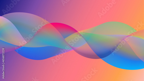 Abstract wave element for design. abstract gradient colorfulf background with waves. photo