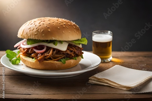 hamburger and cola generated by AI