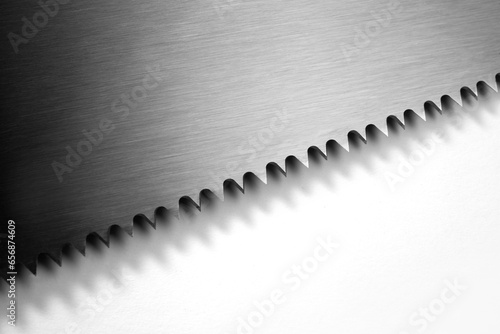 Close up of blade of saw