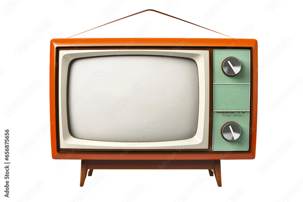 Television isolated on transparent background, Generative Ai