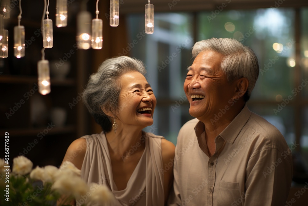 Happy asian senior retired couple, relax smiling elder man and woman enjoying with retired vacation Happy asian senior retired couple, relax smiling elder man and woman enjoying with retired vacation
