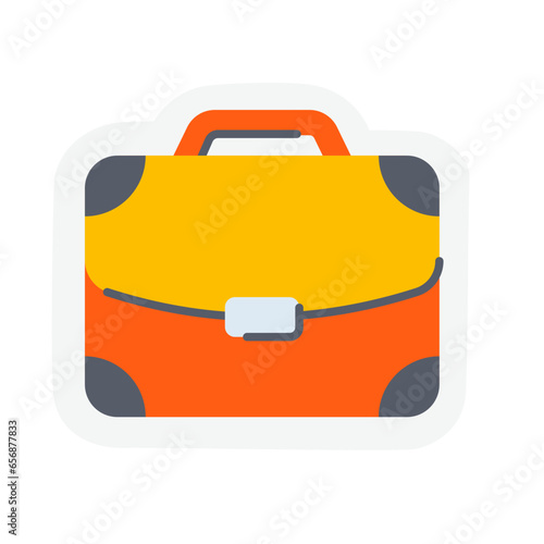 Emoji Icon of a professional business brief case of work for sticker
