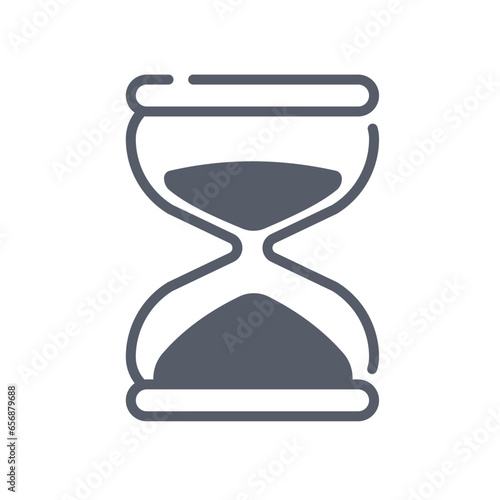 Emoji icon of hourglass time for waiting timer sticker